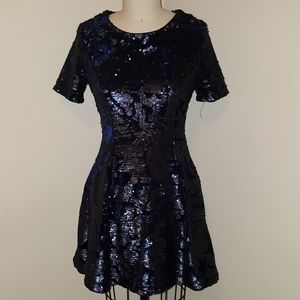 J.O.A. Los Angeles navy blue sequin dress